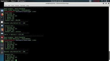 Konversi suhu menggunakan bahasa C++
