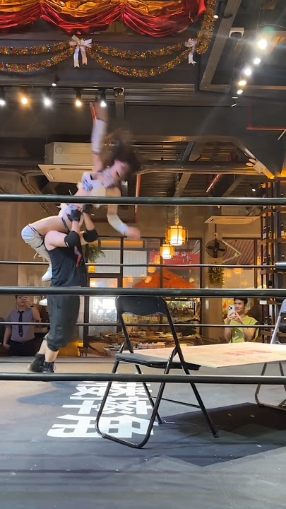 🇨🇳CHINA Hardcore Match - FIONY vs THE SLAM ( Chinese Legend Wrestler ) #fionywrestler