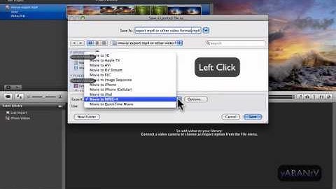 Mac os x imovie trick. Export video mp4 or other video formats