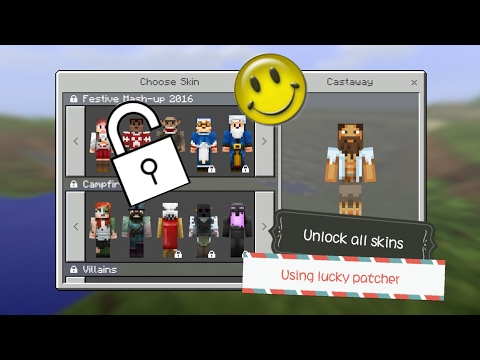 Minecraft pe how to unlock skins without paying money 