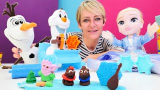 Elsa und Olaf machen eine Schlittenfahrt - PlayDoh Spielzeugset - Spielspaß mit Nicole