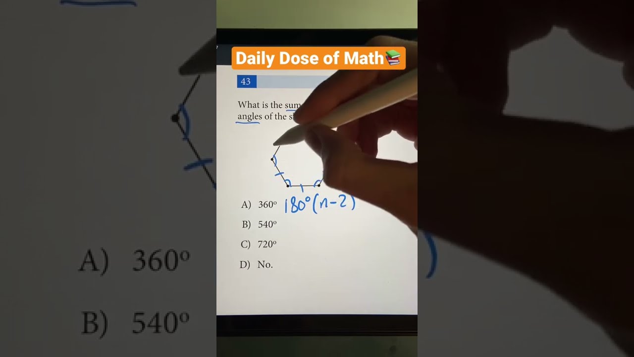 Sum Of Interior Angles Any Polygon SAT And ACT Prep Math