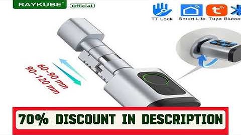 A must-have product! RAYKUBE V1 Adjustable TT Lock/ Tuya Bluetooth Smart Fingerprint Digital Cylin