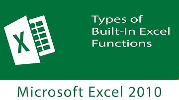 Excel : Types of Built-In Excel Functions