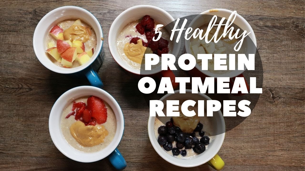 Breakfast Meal Prep Oatmeal - Healthy Protein Oatmeal Recipe 5 Bowls ...