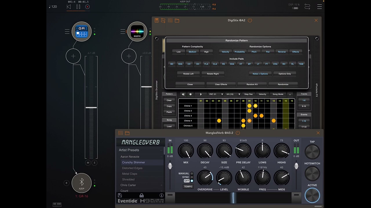 One minute with Eventide MANGLEDVERB AUv3 Audio  iOS iPad