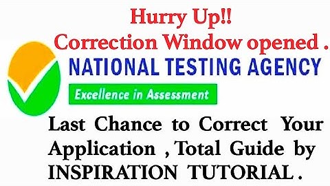 Online Correction Window opened once again for NEET 2020 .