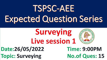 Surveying Session-1 I TSPSC-AEE I Expected Question series I CIVIL ENGINEERING I CIVIL INDEX I