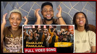 African Friends Reacts To #AlaVaikunthapurramuloo - Ramuloo Ramulaa Telugu Video Song || Allu Arjun
