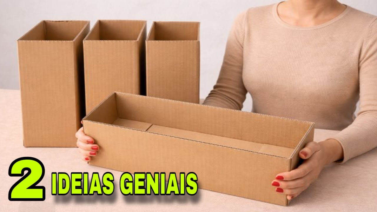 2 IDEIAS FABULOSAS COM CAIXAS DE PAPELÃO VOCÊ VAI AMAR FAÇA VOCÊ MESMO #viral #compartilhe #diy