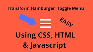 CSS Animated Hamburger Menu | CSS Tutorial