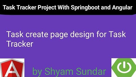 Task create page design for Task Tracker || 30 || Shyam Sundar