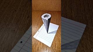 Amazing 3D Letter (Q) Real Illusion On Paper 😲 #3dart #3ddrawing #drawingtutorial  #paperart #easy3d