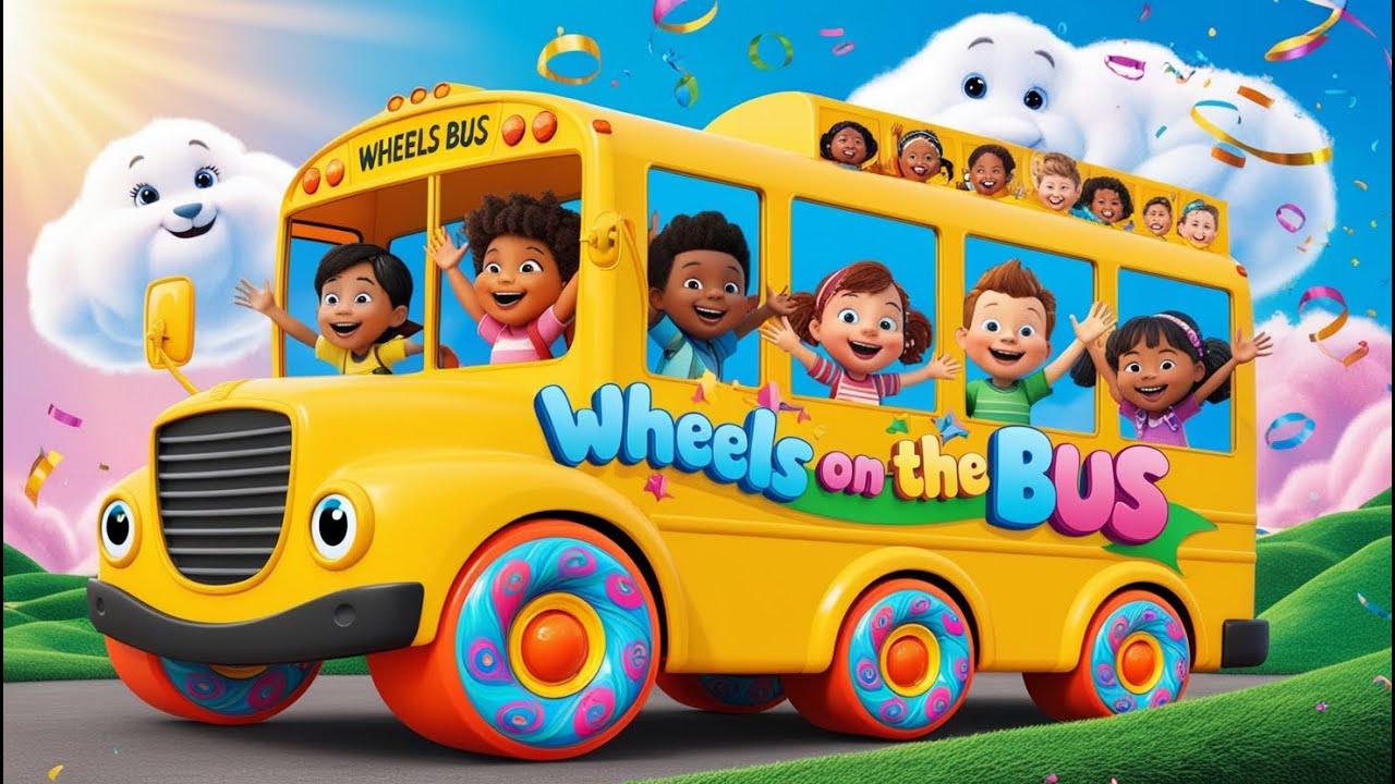 Wheels on the Bus Nursery Rhyme | Fun Kids Song for Toddlers, Preschool ...