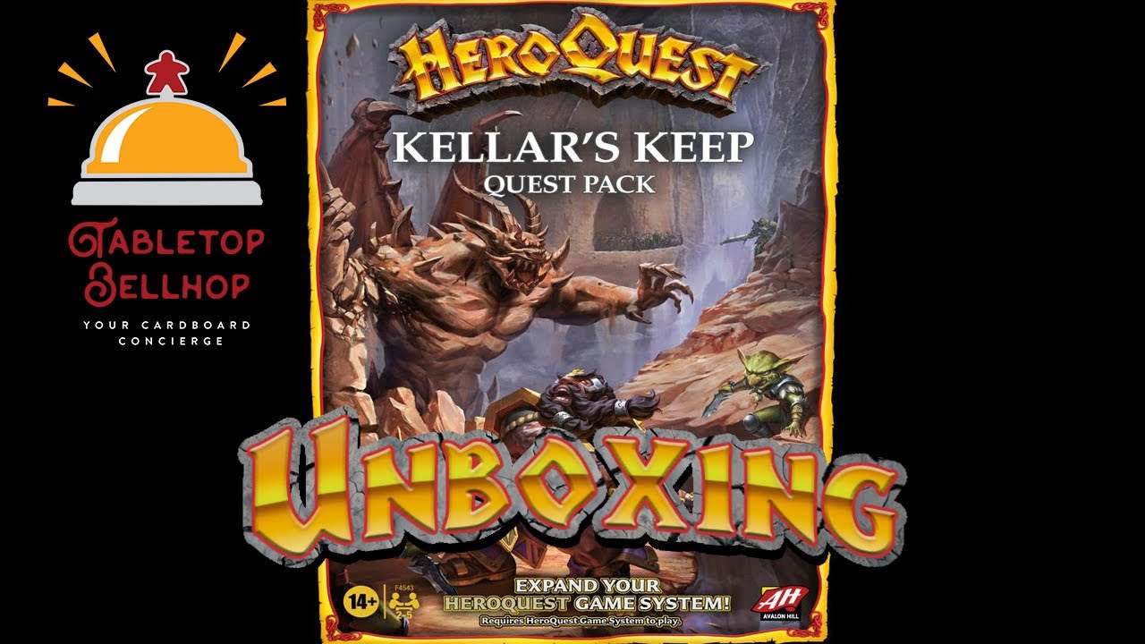 HeroQuest Kellar's Keep Quest Pack Unboxing, What's inside this