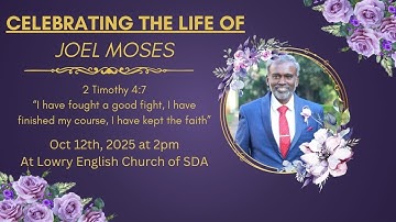 Celebration of Life | Joel Moses | 12/10/2025 at 2pm