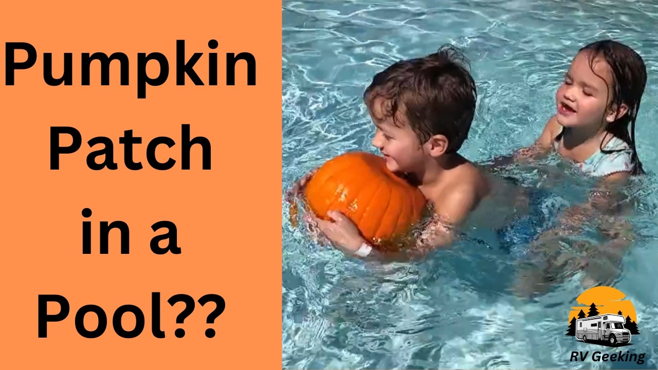 Halloween Fun in Pflugerville, Texas: Floating Pumpkin Patch at Gilleland Pool