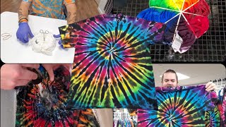 Rainbow Spiral Tie Dye Shirt. How to- (Full length) DIY Classic Spiral Design