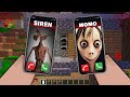 WHICH of SCARY CALL WILL NOOB PICK UP AT 3:00AM? MOMO vs SIREN HEAD in MINECRAFT! NOOB vs PRO