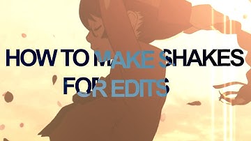 Very serious tutorial on how to make shakes for AMVS
