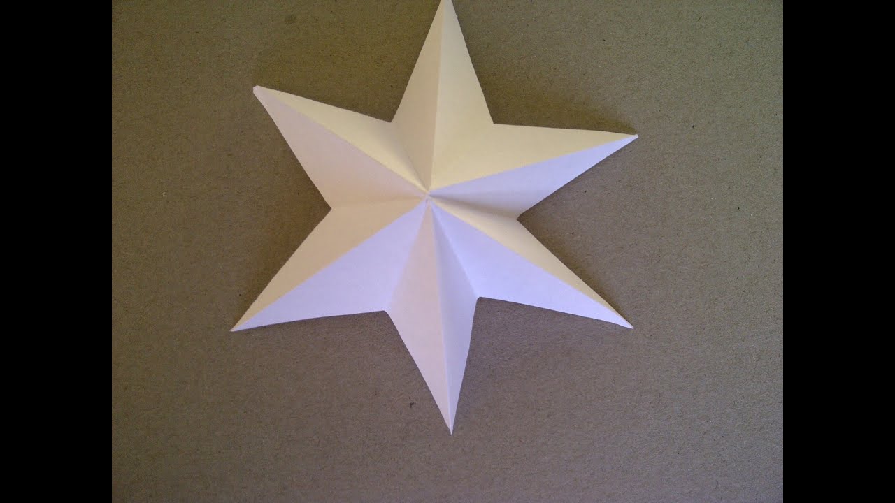 3D-Sterne basteln. 6-zackiger Stern aus Papier falten sehr ...