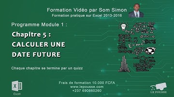 Formation Microsoft Excel 1 : Calculer une date future  [LePousse.com]