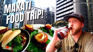 Searching for the BEST FOOD SPOTS IN MANILA | Makati Food Tour | Filipino Food | The Traveling Chefs