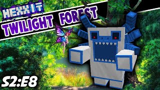 THE ALPHA YETI AND SNOW QUEEN BATTLES - Minecraft Twilight Forest (S2:E8)