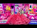 24 Minutes Satisfying Unboxing Barbie Princesses Royal Wedding Room,Pink Kitchen PlaySet Review｜ASMR