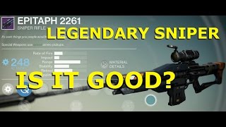 Destiny: Epitaph 2261 Legendary Sniper Rifle (Is It Good?)#8 - PVP Gameplay And Review