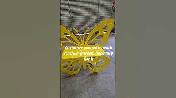 Butterfly Bench Laser cut #trending #cnc #lasercut #viral #work #garden