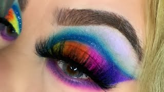 MAQUILLAJE COLORIDO  COLORFUL CUT CREASE 