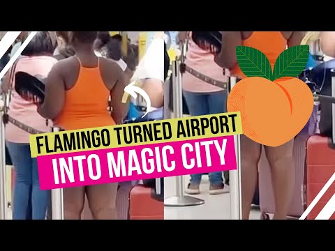 Flamingo Turned the Fort Lauderdale Airport into Magic City Strolling in a Custom Magic City Uniform