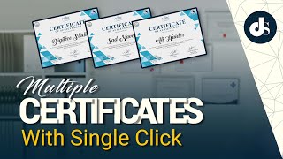 How to Generate Multiple Certificates with Different Names - Mail Merge in Word with Excel Sheet
