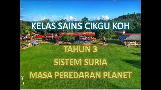Sistem Suria: Masa Peredaran Planet (Sains Tahun 3 KSSR Semakan)