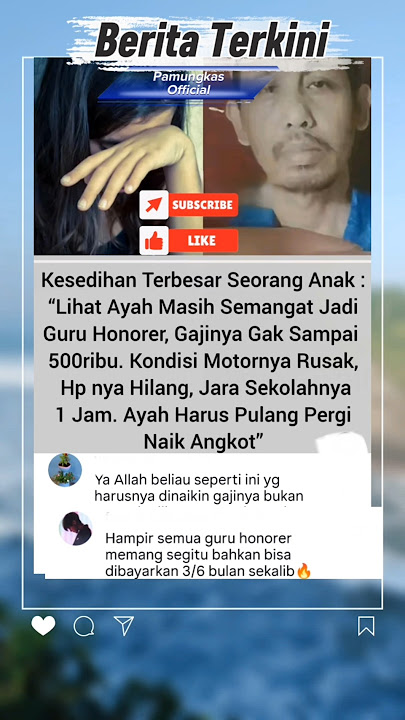 Perjuangan Ayah Guru Honorer!Gaji gak sampai 500Rb demi Anak #guruhonorer #viral #shorts #kisahnyata