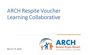 Respite Voucher Learning Collaborative, Reimbursement Strategies,