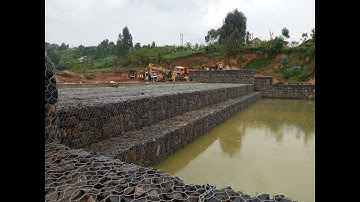 🔴Spillway construction works for flood control || Sebeya river-Rwanda | Stepped gabions Spillway
