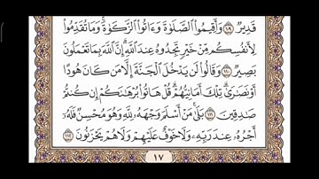 صفحة 17 من القرآن الكريم مكررة 10 مرات بصوت الشيخ فارس عباد