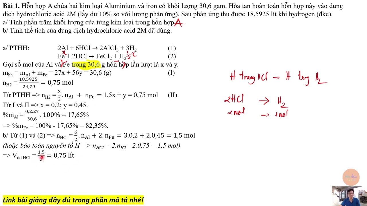 CHUYÊN ĐỀ  - MỘT SỐ PHƯƠNG PHÁP GIẢI TOÁN HOÁ HỌC THÔNG DỤNG (P1) | ÔN THI HSG KHTN (HÓA) NĂM HỌC
