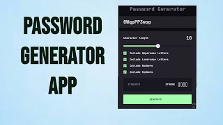 Password Generator App | Frontend Mentor | JAVASCRIPT PROJECT