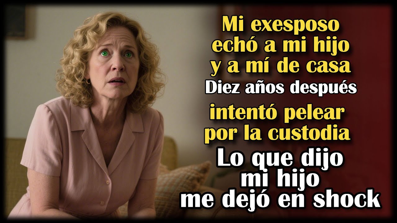 Mi ex nos expulsó. Diez años más tarde, luchó por la custodia—y mi hijo dijo algo que me impactó