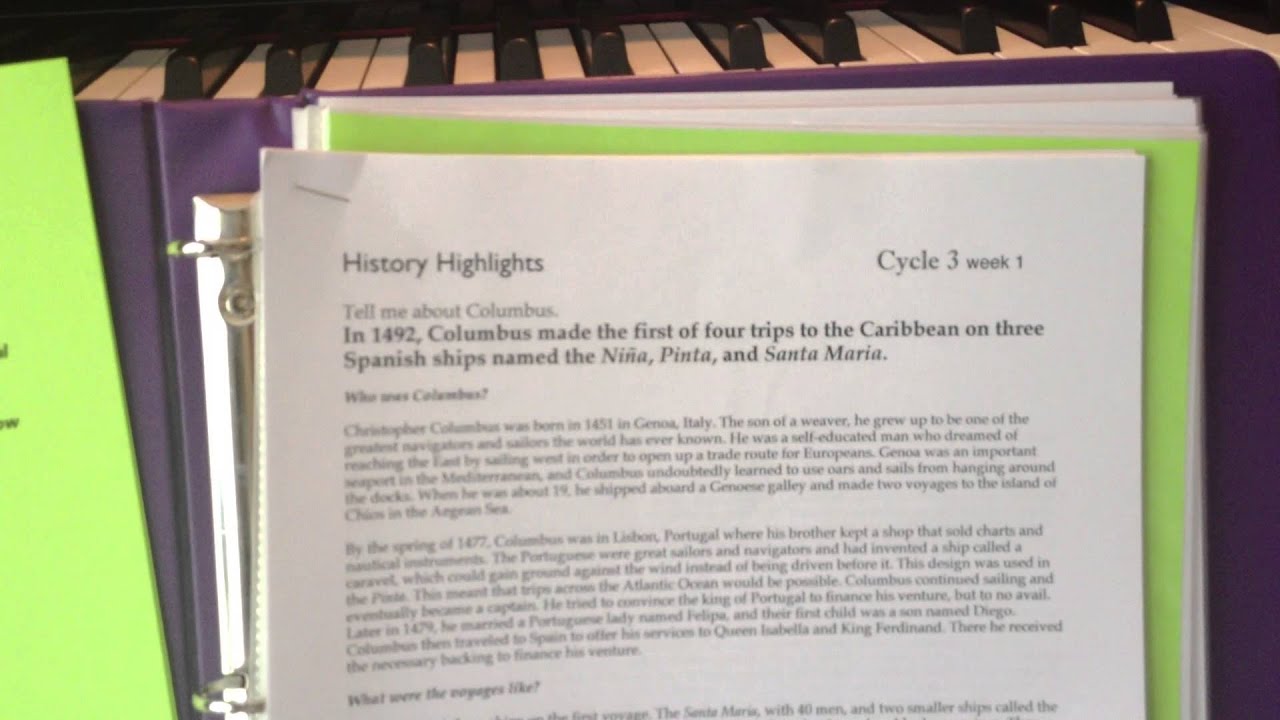 History Memory Work Notebook - Classical Conversations Cycle 3 - YouTube