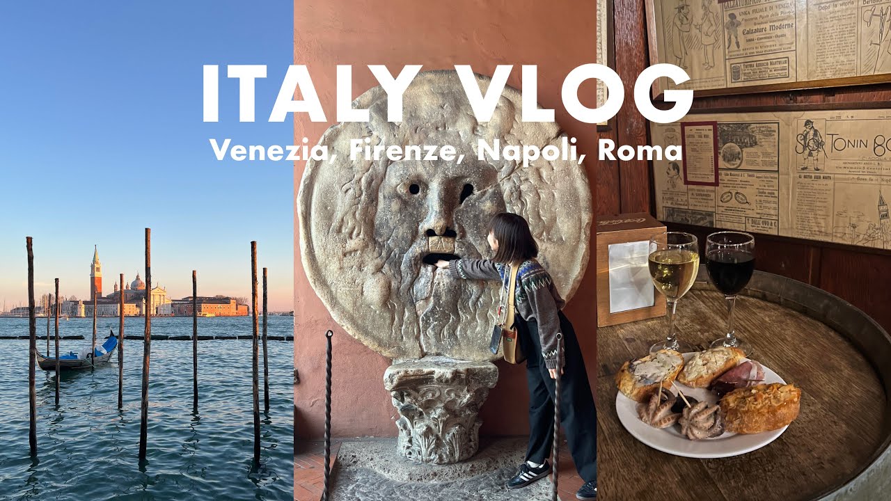 sub vlog. 8日間のイタリア旅行🇮🇹✈︎｜ヴェネツィア・フィレンツェ・ナポリ(アマルフィ) ・ローマ｜定番スポットを巡る｜母娘2人旅