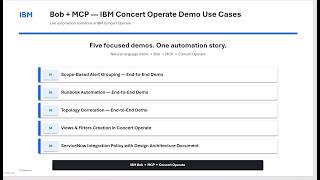IBM Concert Operate Automation Use Cases Using Bob