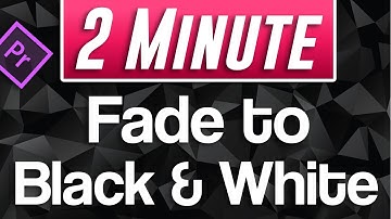 How to Fade to Black and White Tutorial | Premiere Pro
