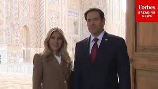 Information Secretary Of State Marco Rubio Tours Registan Square During Visit To Samarkand, Uzbekistan Update
