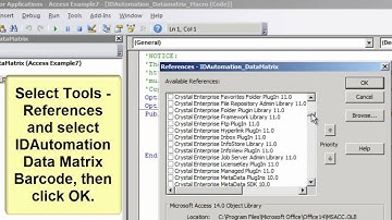 How to Create #2D-Barcodes in Microsoft Access 2010 using 2D Barcode Fonts