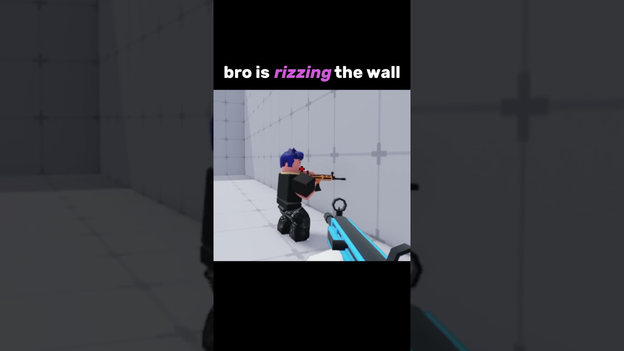 caught him rizzing the wall… 