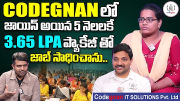 Codegnan : Student Feedback Software job training and placement | Best Coding Institute | SumanTv